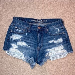 American Eagle festival jean shorts